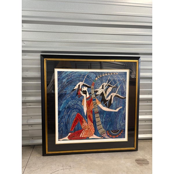 Vibrant Mid-Century Modern Figurative Lithograph, Artist's Proof