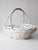 Vintage White Wicker Gathering Basket With Double Handles For Sale - Image 10 of 17