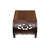 Asian Dark Brown Flower Motif Apron Scroll Leg Low Kang Coffee Table For Sale - Image 3 of 10