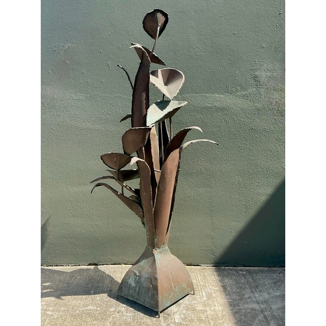 Vintage Patinated Verdigris Copper Fountain For Sale - Image 11 of 12