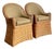 Vintage Woven Rattan Lounge Chairs - A Pair For Sale