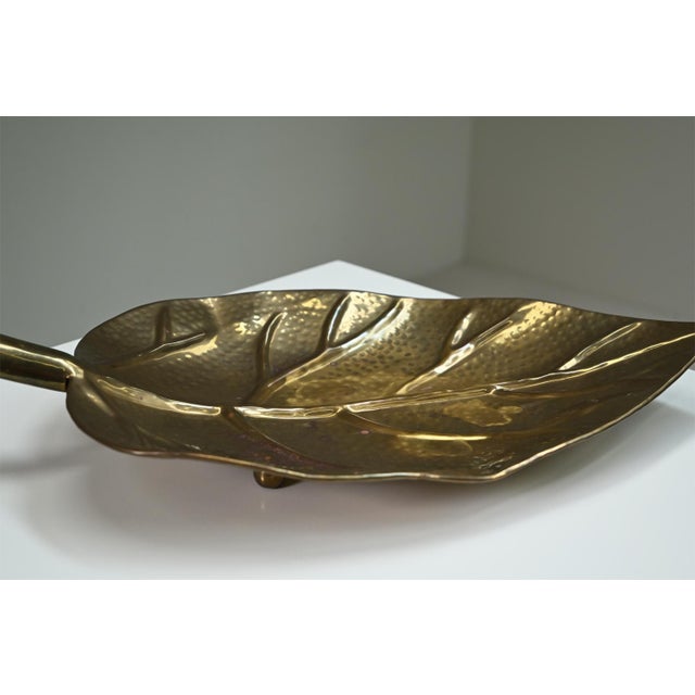 Brass Leaf Fruit Bowl, Europe, 1970s For Sale - Image 6 of 10