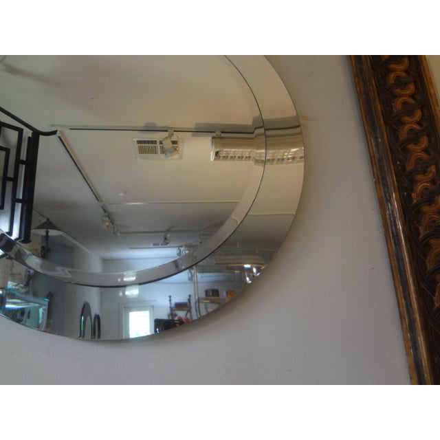 1960s Italian Modern Fontana Arte Inspired Beveled Mirror For Sale - Image 5 of 10