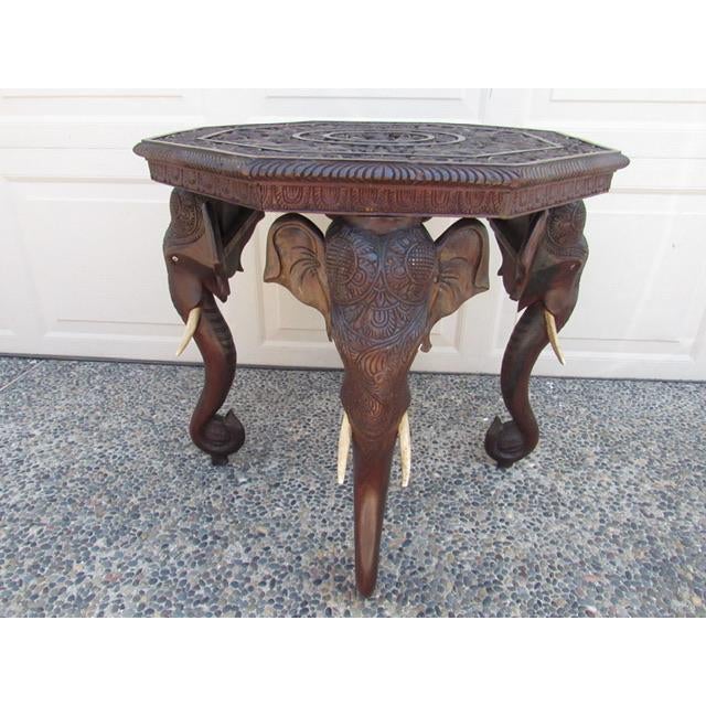 Antique Anglo Indian Teakwood Elephant Table Chairish