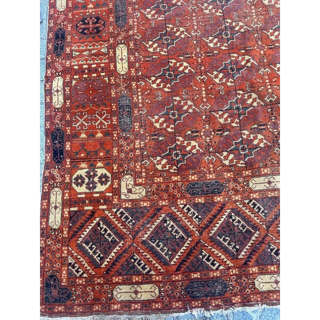 Rustic Large Turkish DistressedSparta Rug Bokhara Design, 1920s For Sale - Image 3 of 18