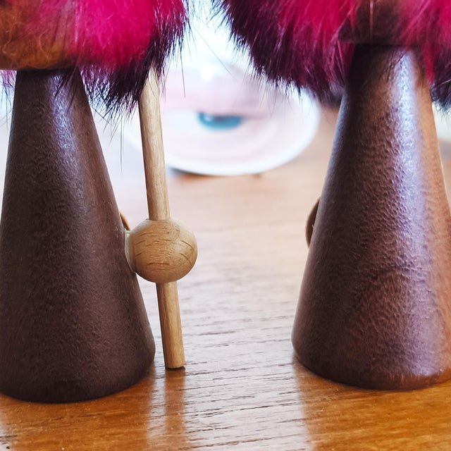 Teak Viking Figurines by Sallingboe for Skansen, Denmark, 1960s, Set of 2 For Sale - Image 6 of 14