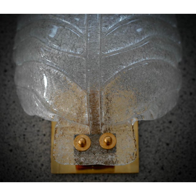 Murano Art Glass Graniglia Transparent and Brass Wall Light and Sconces, 2000 For Sale - Image 4 of 10