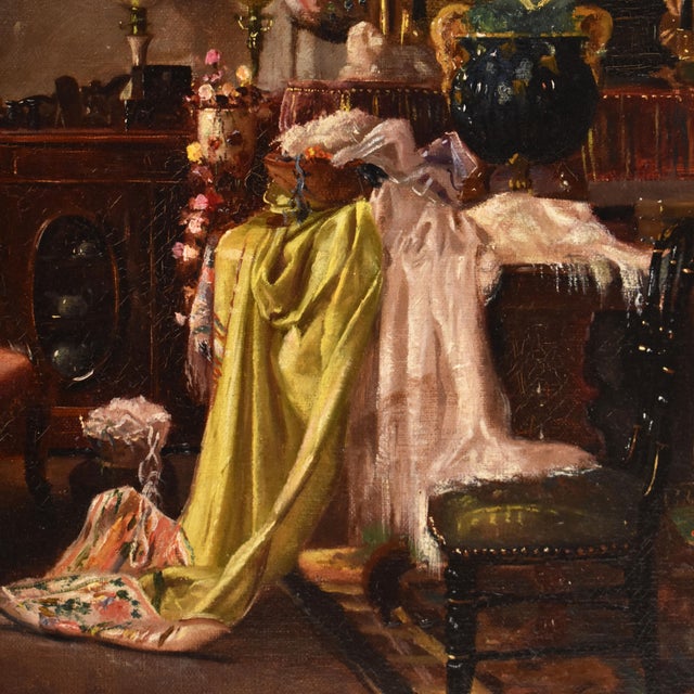 Claude Bayer, Man Paintings, 1891, Oil on Canvas For Sale - Image 4 of 10