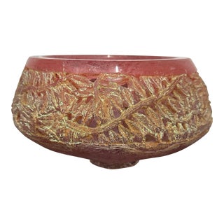 Charlie Miner Lost Wax Casting Glass Bowl For Sale
