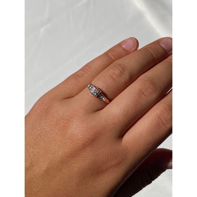 The 83rd Street: Retro Era Diamond Promise Ring For Sale - Image 10 of 10