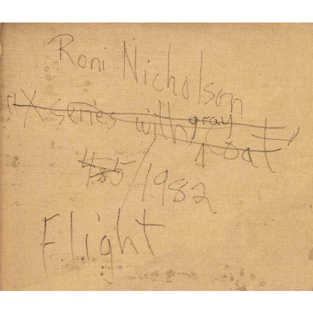 Mixed Media on Linen With Assemblage Elements, 1982 For Sale - Image 9 of 9