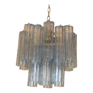 Contemporary Blue "Tronchi" Murano Glass in Venini Style