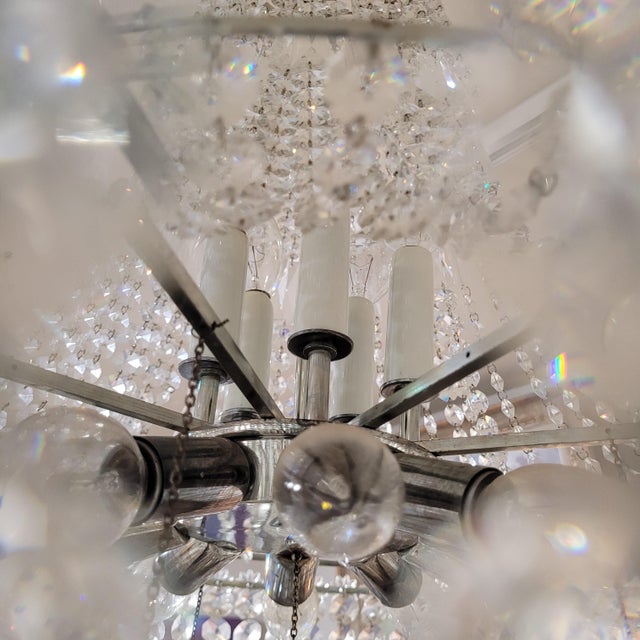 Chandelier in Strass Crystal, Spain, 1970s For Sale - Image 15 of 18