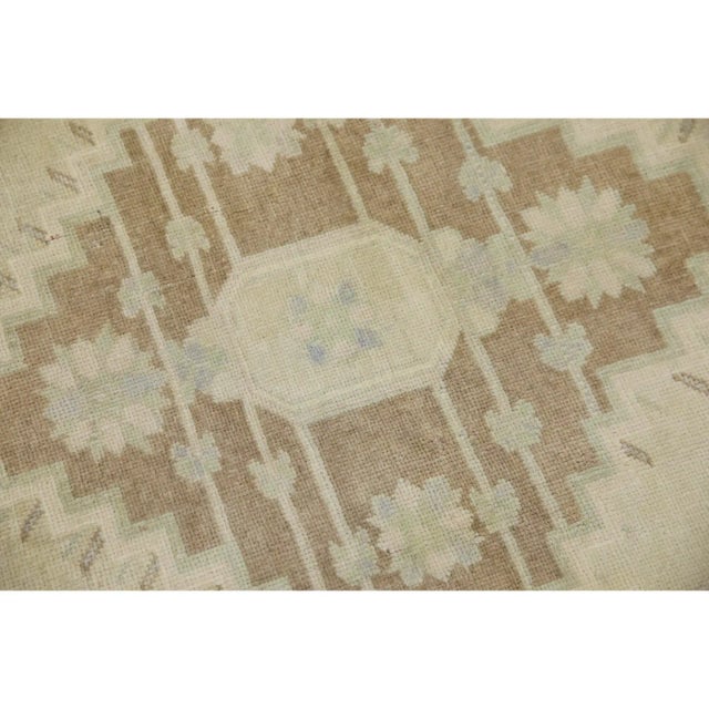 Turkish Turkish Vintage Anatolian Rug Hand Knotted Beige Blue 4'3" X 6'1" For Sale - Image 3 of 6