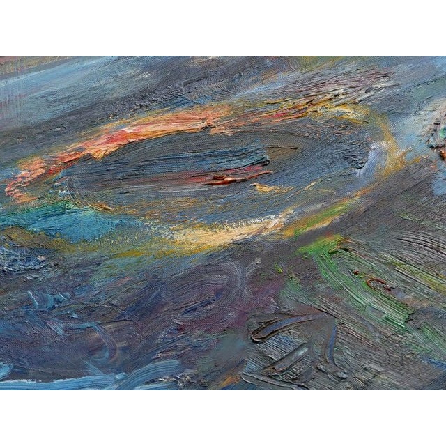 Abstract Acrylic Painting on Canvas by Warren Fischer ‘American, 1943-2001’ For Sale In Miami - Image 6 of 14