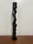 Wood Vintage Hand-Carved Dark Wood Figural Candlestick, 12 Inch For Sale - Image 7 of 10