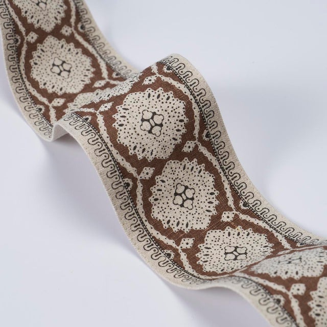 Contemporary SAMPLE - Schumacher X Rita Konig Maximilian Tape In Brown For Sale - Image 3 of 3