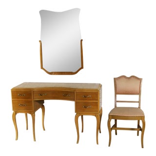 Art Deco Style Vanity with Mirror and Chair by Rway Northern Furniture Company of Sheboygan For Sale