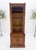1970s Single Glass Door Solid Cherry Tall Bookcase Cupboard Bottom Compartment For Sale - Image 5 of 11