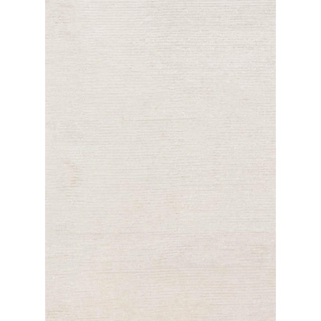Modern Modern Minimalist Solid Wool Rug in Soft Beige by Doris Leslie Blau For Sale - Image 3 of 8