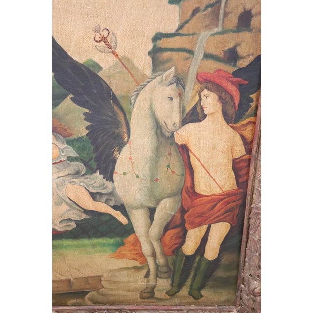 Mythological Scene, Large Oil Painting on Canvas, 20th Century, Framed For Sale - Image 10 of 18