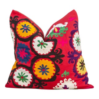 Parigul Vintage Suzani Square Pillow For Sale