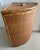 Boho Chic Rattan Corner Hamper Basket With Triangular Design For Sale - Image 3 of 11