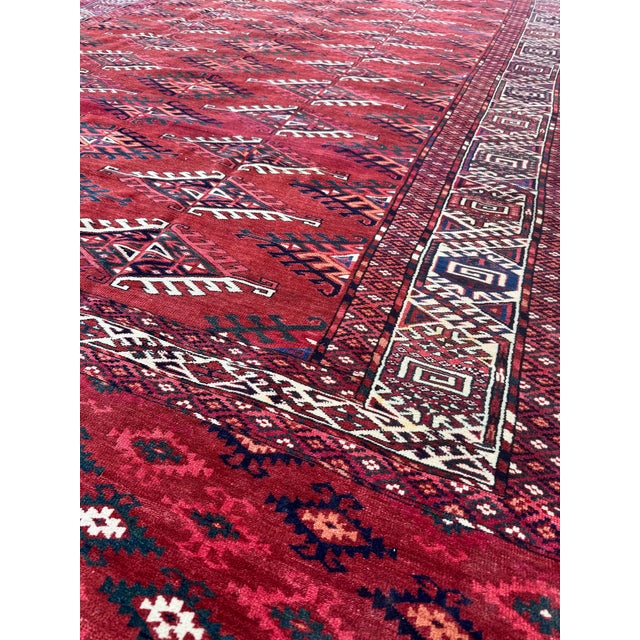 Antique Turkmen Yomut Rug, 1890s For Sale - Image 9 of 18