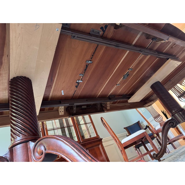 Pennsylvania House Double Pedestal Dining Table With 6 Chairs - Set of 7 For Sale - Image 9 of 10