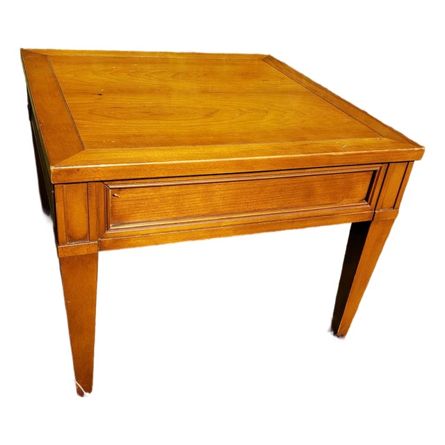 1960s Mid-Century Modern Wood Side End Table For Sale