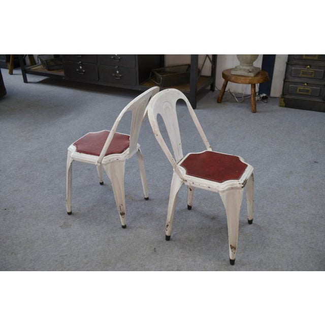 Metal Set of Multipls Chairs by Joseph Mathieu, 1940s For Sale - Image 7 of 15