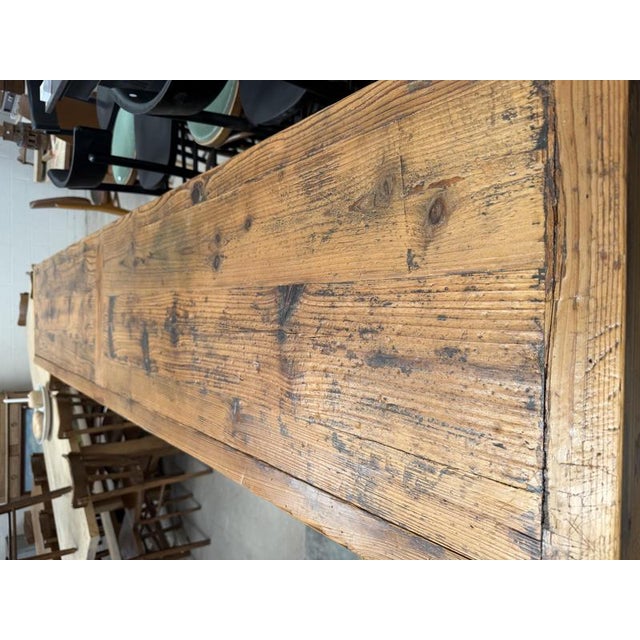 Brutalist Sideboard in Fir wood, 1980s For Sale - Image 14 of 18
