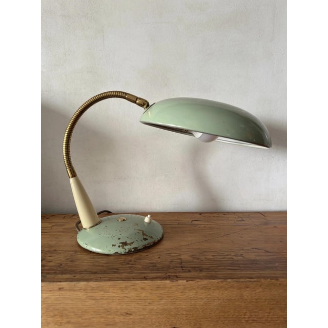 1960s Vintage Italian Gooseneck Table Lamp, 1960s For Sale - Image 5 of 11