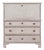 An antique Swedish bureau in antique white. For Sale