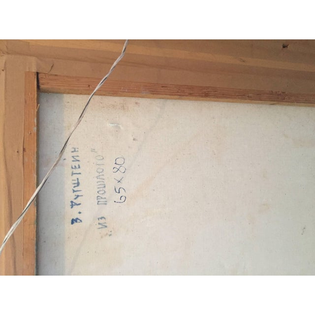 Vladimir Rutstein, Shtetl Water Carrier, Judaica Oil Painting For Sale - Image 4 of 5