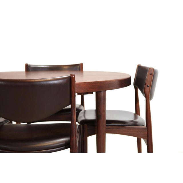 1960s Dining Chairs in Brown Leather by Johannes Andersen, 1960s, Set of 4 For Sale - Image 5 of 6