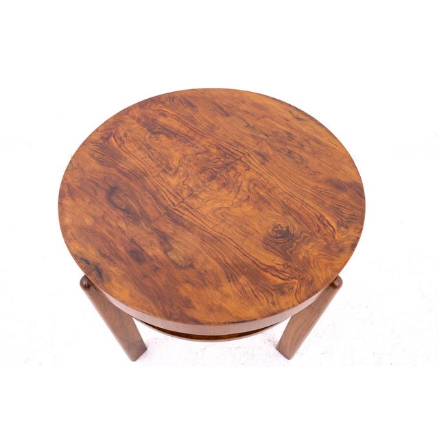 Art Deco Round Table, Czech Republic, 1930s For Sale - Image 10 of 11