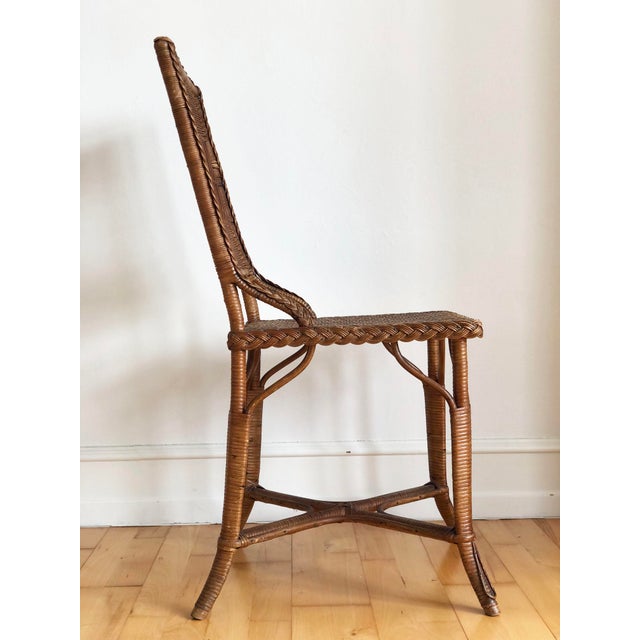 Wood Vintage Rattan Chair by R. Wengler, Copenhagen For Sale - Image 7 of 13