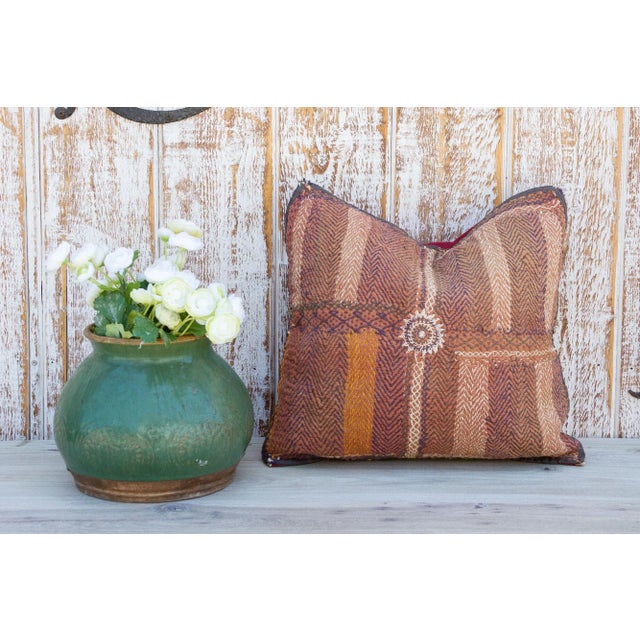 Tan Thar Sindh Sami Square Pillow For Sale - Image 8 of 9