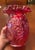 Fenton Iridescent Red Cranberry Daffodil Vase For Sale - Image 10 of 10