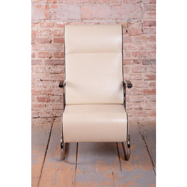 Bauhaus Armchair FN24 in Chrome and Leather attributed to Mücke-Melder, Czech, 1930s For Sale - Image 10 of 16