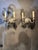Circa 1900 Caldwell silver plated bronze sconces small size and simple design. Two lights