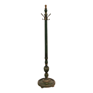 Stickley Brothers Antique Early American Country Cottage Green Lacquered Hall Tree, Circa 1920s