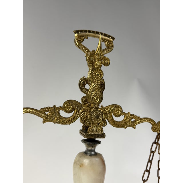 Vintage Scale in Onyx and Brass, 1940s For Sale - Image 3 of 12
