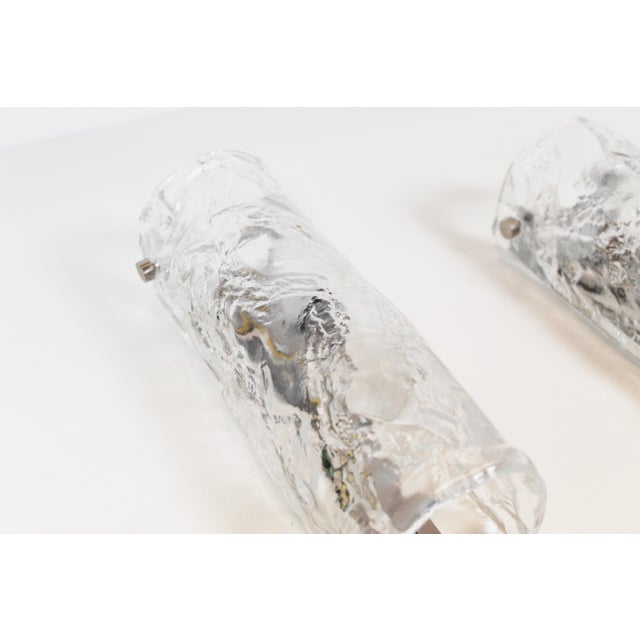 Murano Glass Wall Lamps by AV Mazzega, 1970s, Set of 2 For Sale - Image 6 of 10