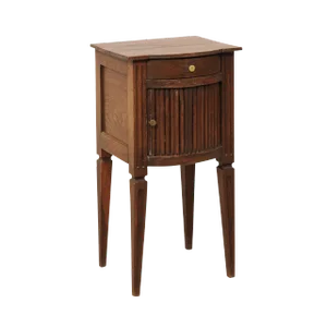French 19th Century Petite Fluted Wood Side Chest or Table