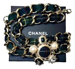 Chanel Tartan Double Strand Choker | 2013 Fall Runway