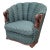 Art Deco Carved Ornate Channel Back Curved Sofa, Lounge Chair and Ottoman for Reupholstery - Set of 3 For Sale - Image 9 of 12