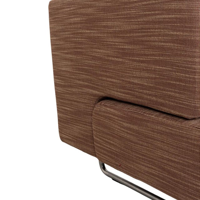 Modern Set of Easy 480 3-Seater Sofa and Pouf in Brown Fabric from Walter Knoll / Wilhelm Knoll For Sale - Image 3 of 11