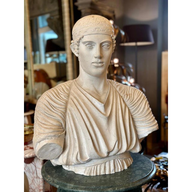 Sculpture Materials Unknown, The Charioteer of Delphi, 19th Century, Plaster For Sale - Image 7 of 14